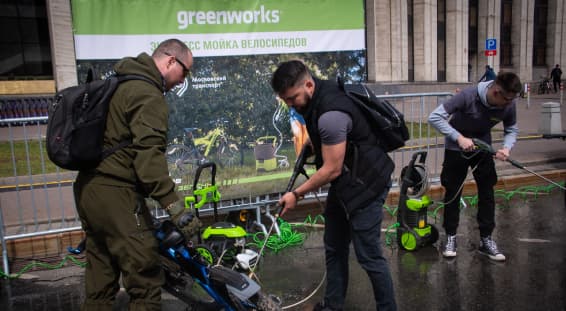 Greenworks участвует в московском велофестивале