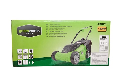 Газонокосилка GreenWorks 1200W электрическая (33 см), арт. 2502207 - Greenworks в России